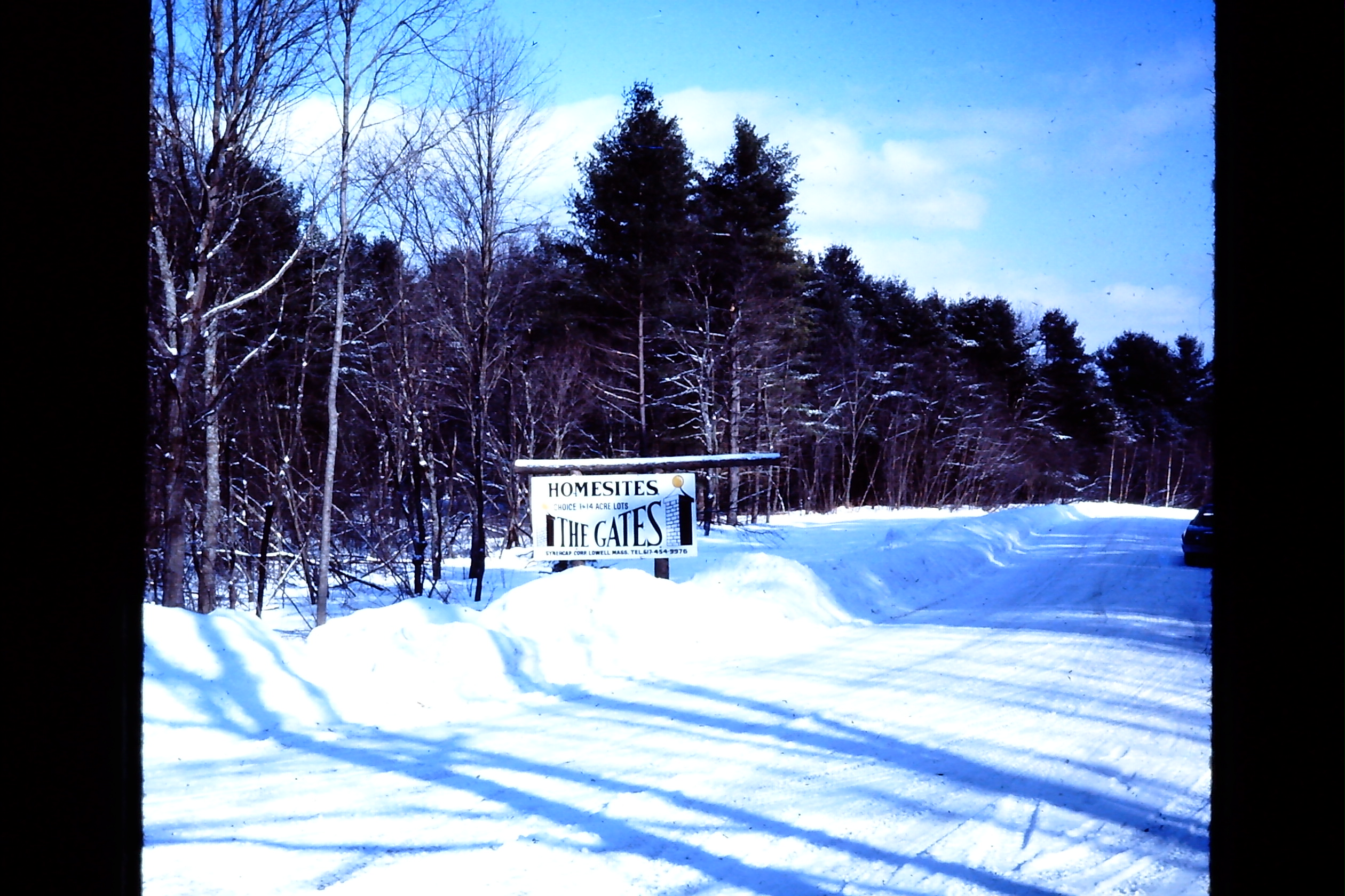 Where Grandma and Grandpa Reber found the building site - winter 1975