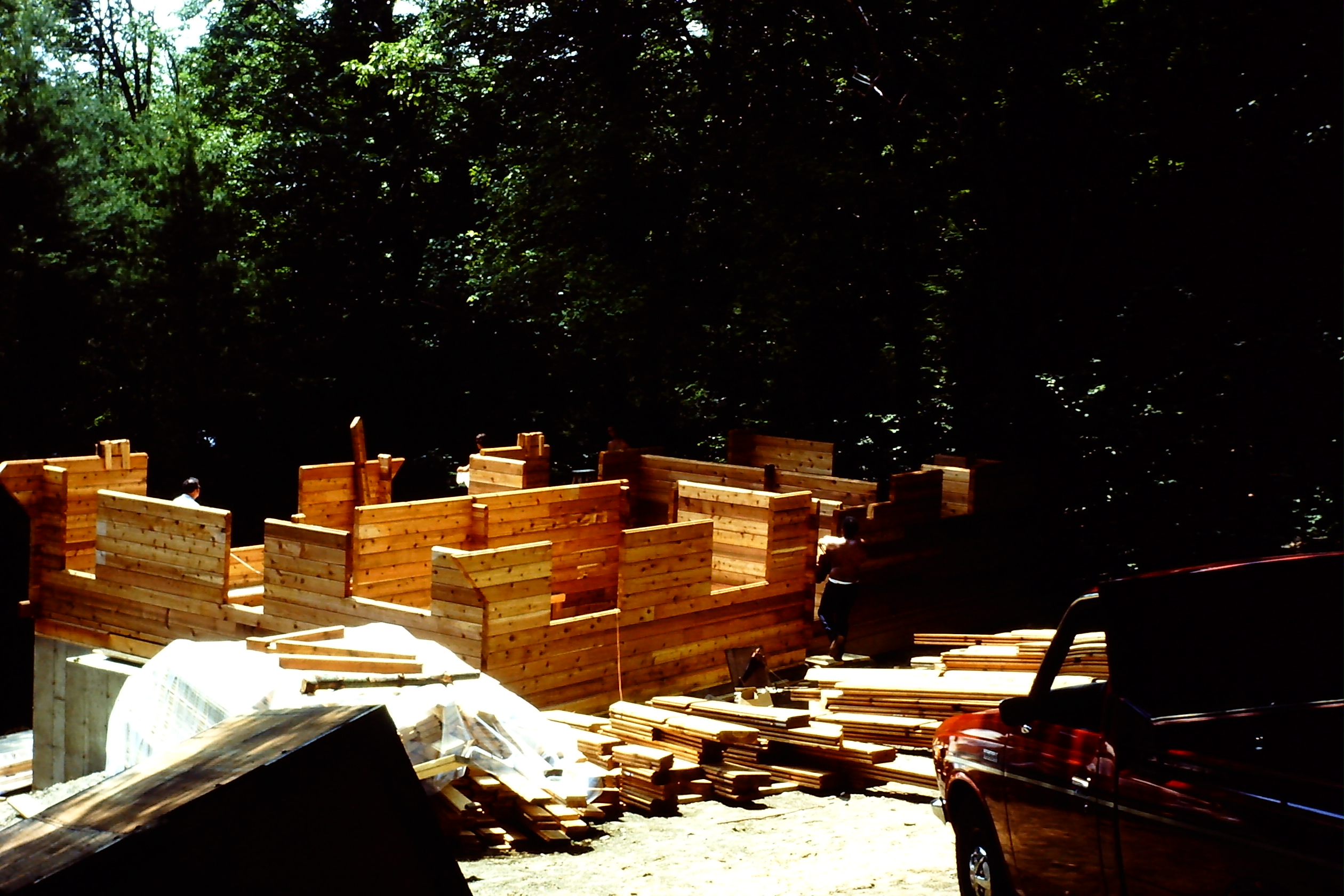 The walls go up!