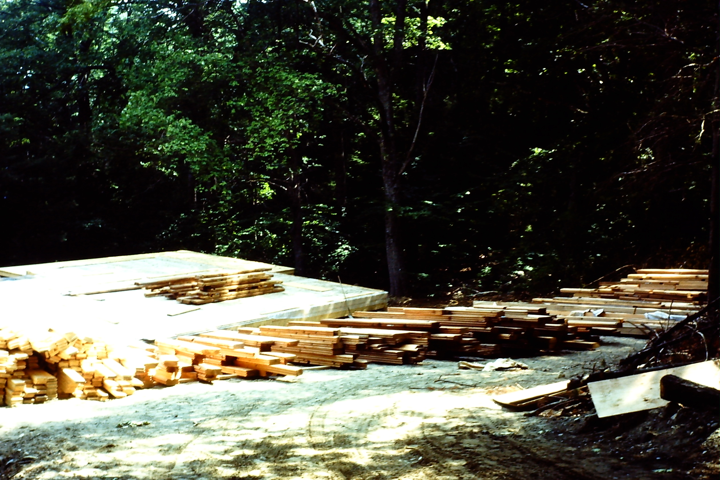 The logs laid out in proper order!
